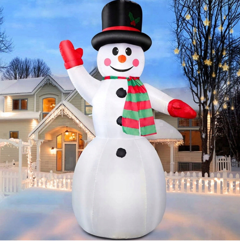 Piepūšamā Ziemassvētku LED dekorācija Sniegavīrs, 170 cm(apmēram)