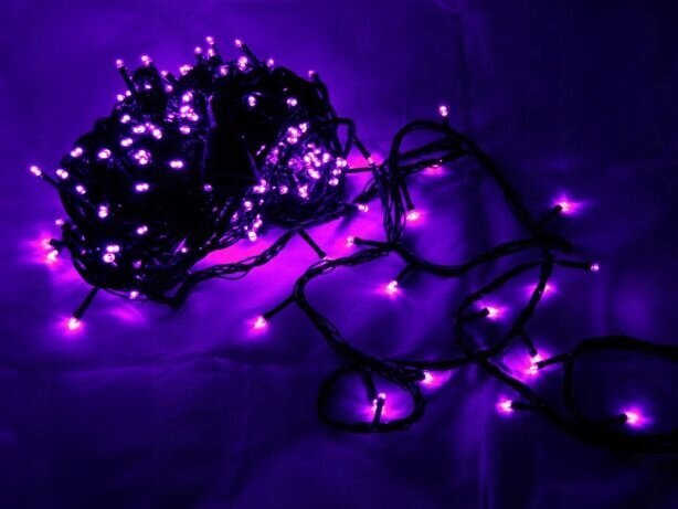 Ziemassvētku virtene 300 LED, 22,5m, violeta