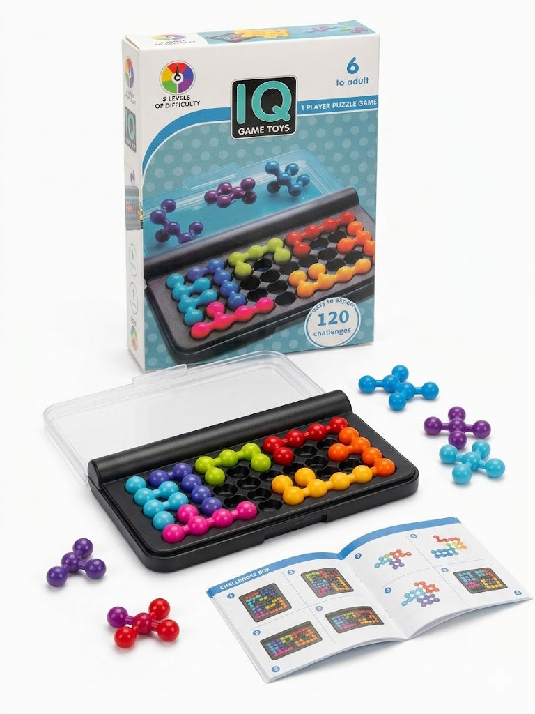 IQ loģikas spēle-puzle "IQ Game Toys" | 120 uzdevumi, 5 grūtības līmeņi