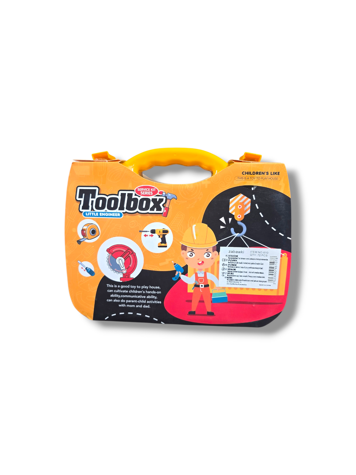 Bērnu instrumentu kaste ar elektrisko urbjmašīnu – Komplekts mazajam meistaram