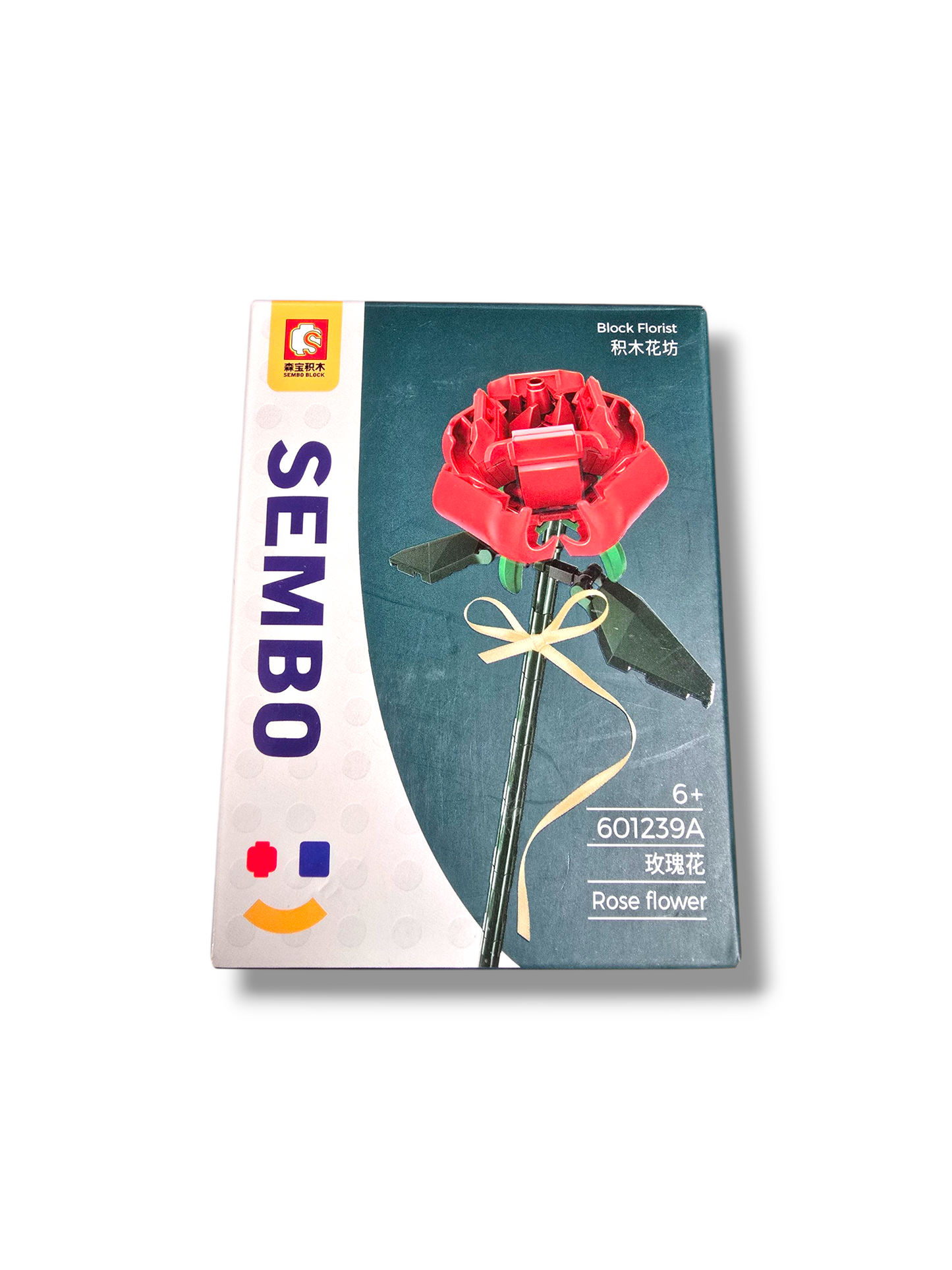 Sarkana roze(lego anologs), bojāts iepakojums