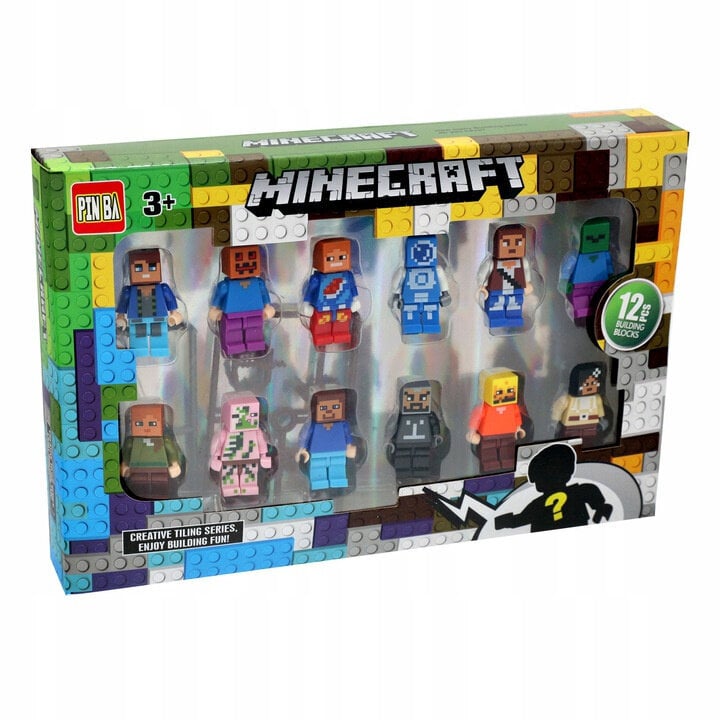 Figūriņas konstruktoriem Minecraft, 12 gab.