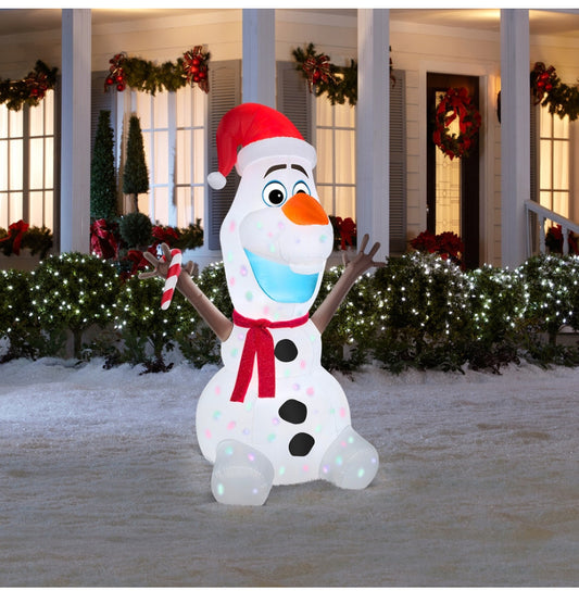 Piepūšamā Ziemassvētku LED dekorācija Olaf, apmēram 180 cm