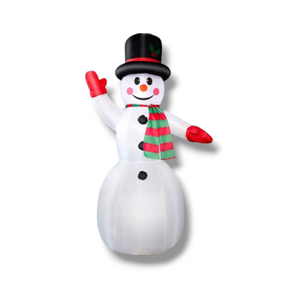 Piepūšamā Ziemassvētku LED dekorācija Sniegavīrs, 170 cm(apmēram)