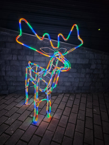Izgaismots Neona LED  briedis, āra dekorācijām 110cm (Cenā iekļauta piegāde)