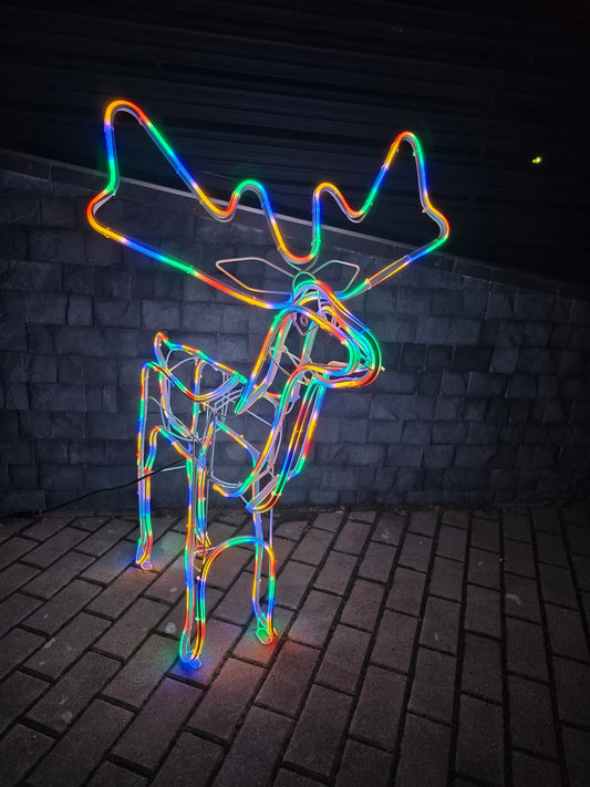 Izgaismots Neona LED  briedis, āra dekorācijām 110cm (Cenā iekļauta piegāde)