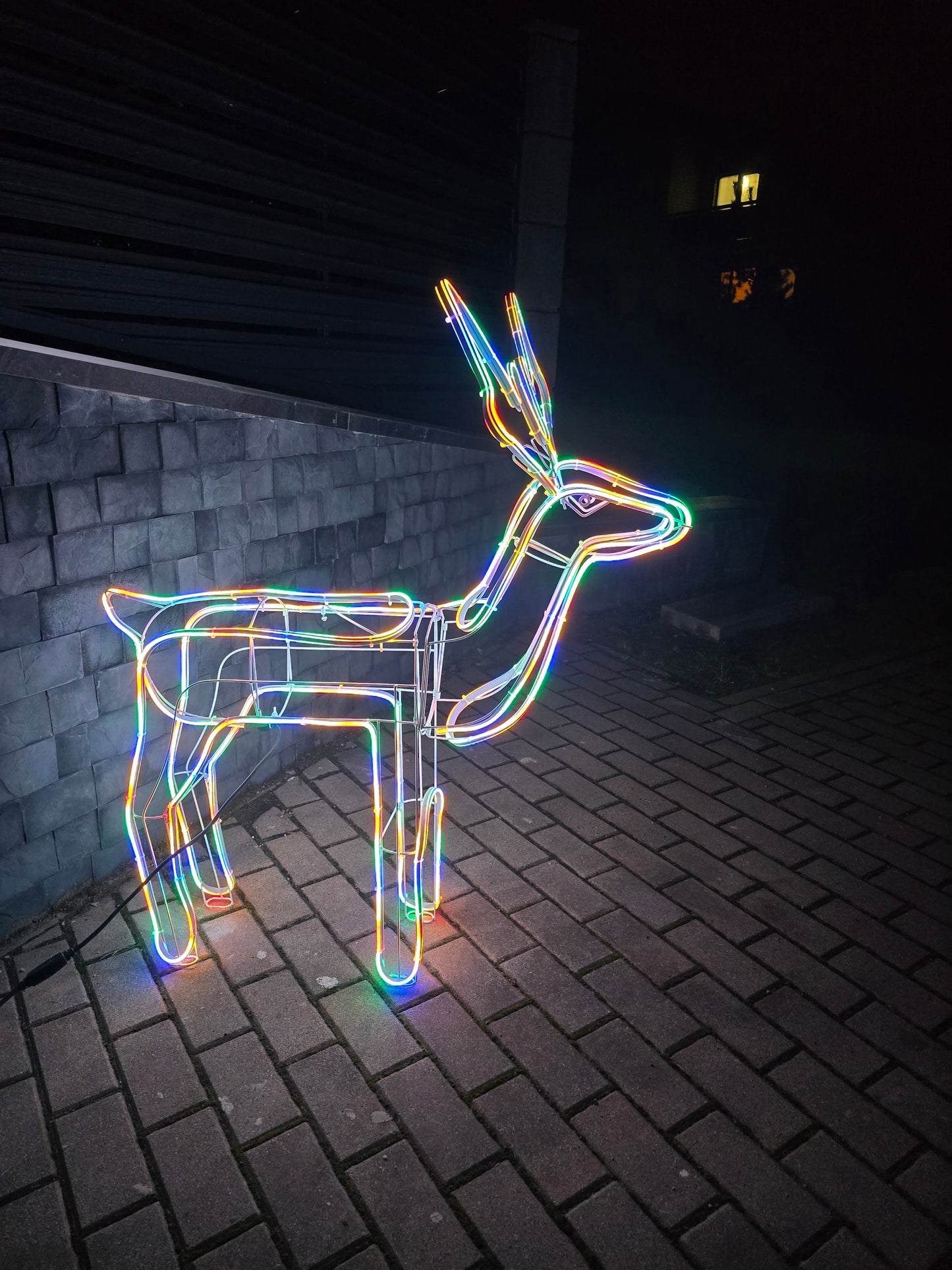 Izgaismots Neona LED  briedis, āra dekorācijām 110cm (Cenā iekļauta piegāde)