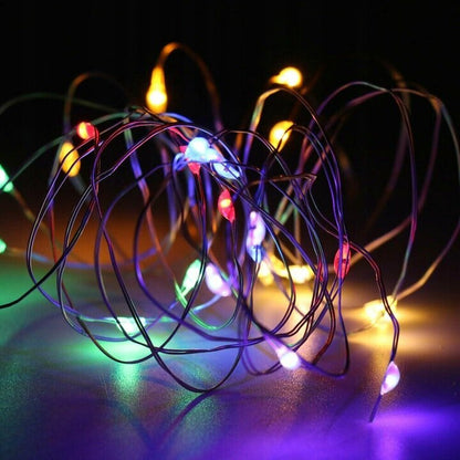 LED aizkaru virtene, 300 LED, 3x3 m, krāsainas(bez barošanas bloka)