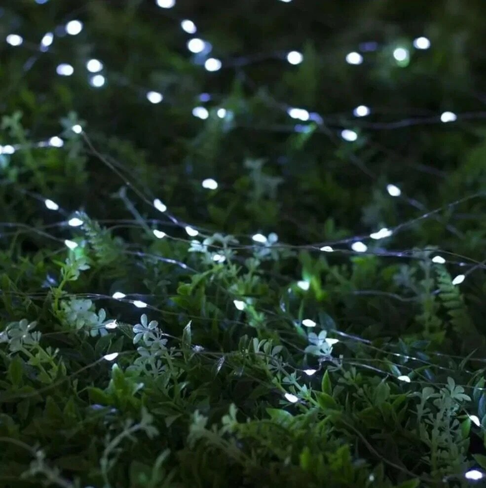 Ziemassvētku virtene 1000 LED, 100m, auksti balta