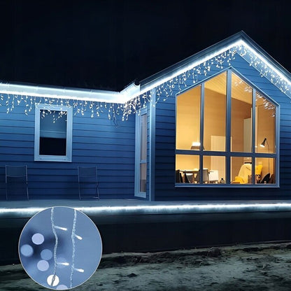 Āra lampiņu virtene Lāstekas, 300 LED, 14,5 m, auksti balta