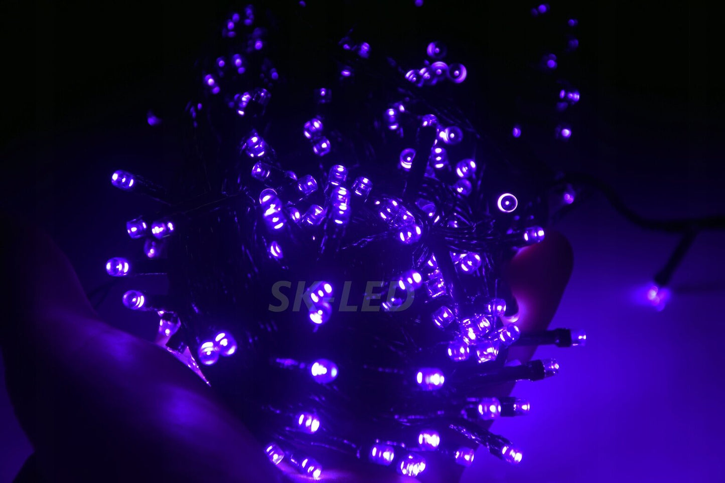 Ziemassvētku virtene 300 LED, 22,5m, violeta