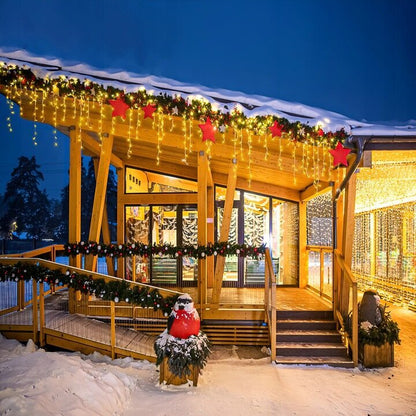 Āra lampiņu virtene Lāstekas, 500 LED, 23,5 m, silti balta