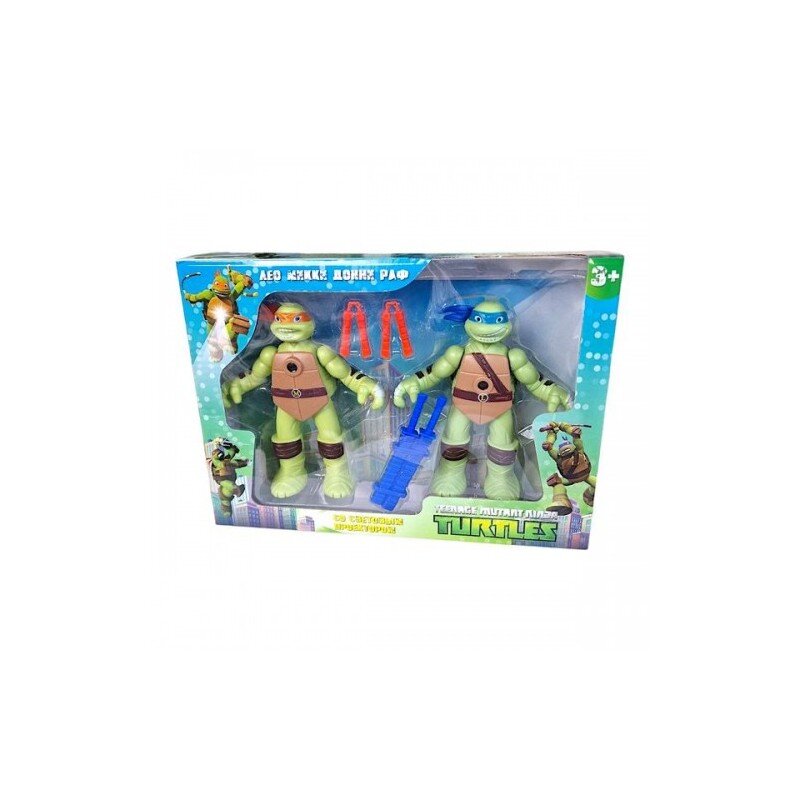 Bruņurupuči nindzjas - Leonardo un Mikelandželo figūras ar projektoru