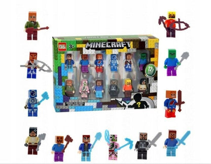 Figūriņas konstruktoriem Minecraft, 12 gab.