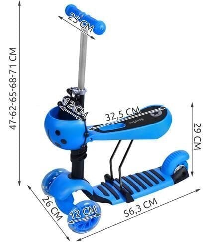Skrejritenis 3 in 1 Scooter, oranžs