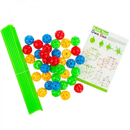 Salmiņu konstruktors ar gariem salmiņiem