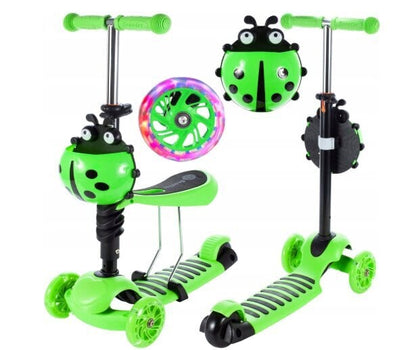 Skrejritenis 3 in 1 Scooter, zaļš