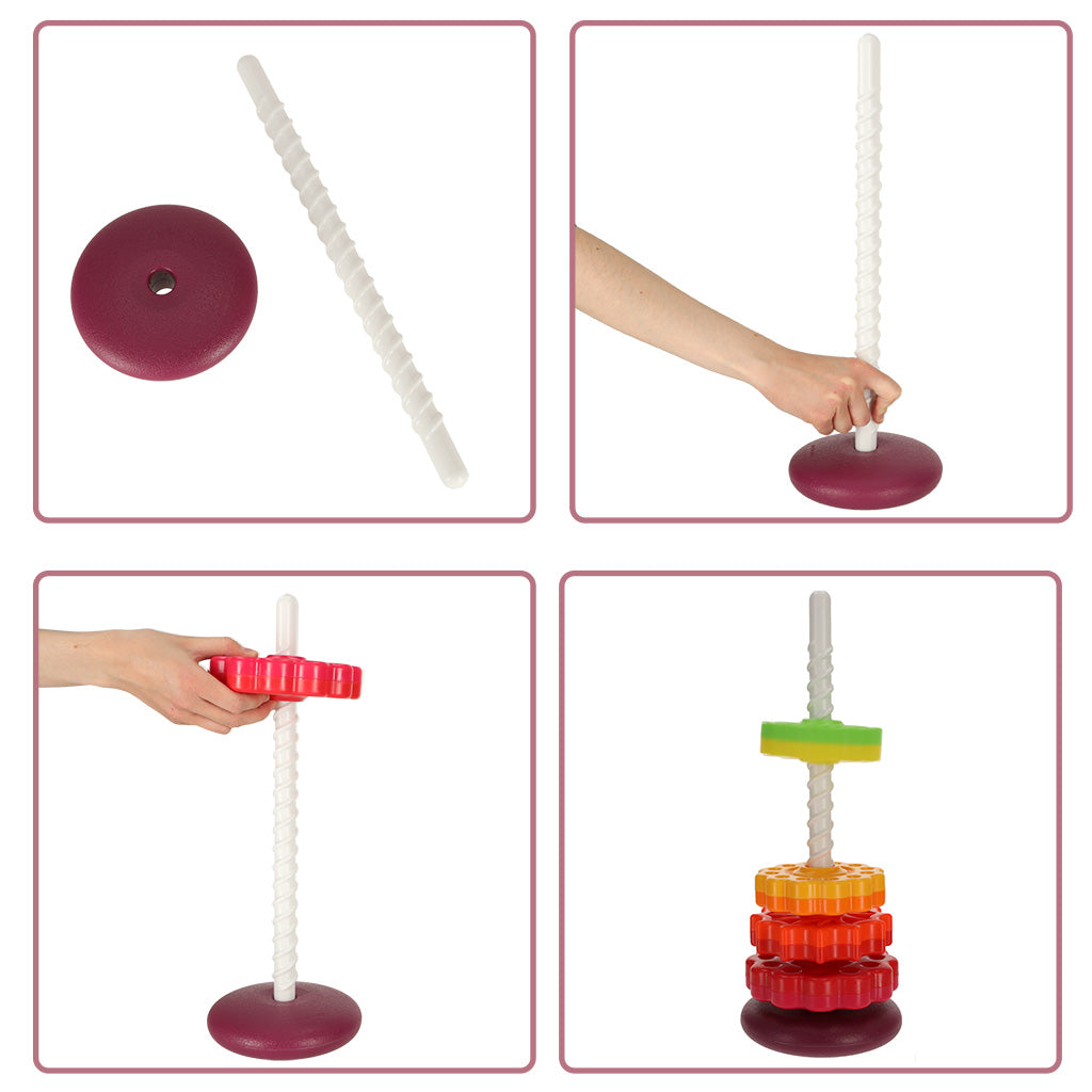 Attīstoša Rotaļlieta Spirāles Tornis Piramīda, 5 elementi