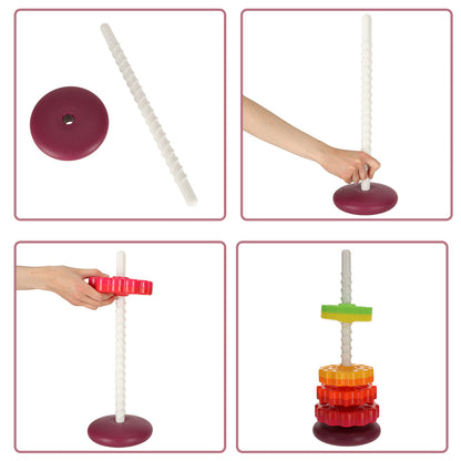 Attīstoša Rotaļlieta Spirāles Tornis Piramīda, 5 elementi