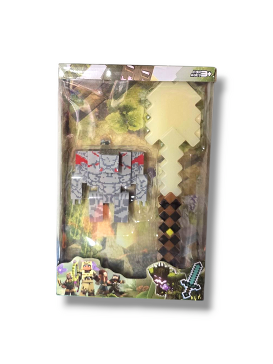 Minecraft figūra + LED lāpsta