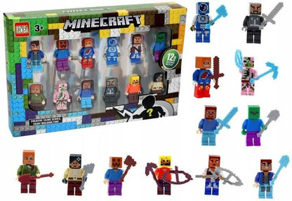 Figūriņas konstruktoriem Minecraft, 12 gab.