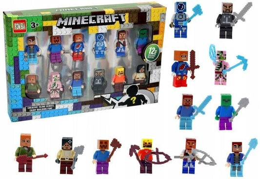 Figūriņas konstruktoriem Minecraft, 12 gab.