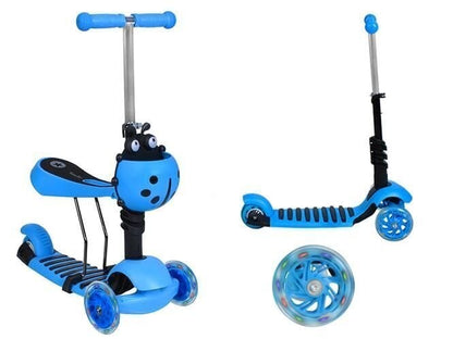 Skrejritenis 3 in 1 Scooter, zils