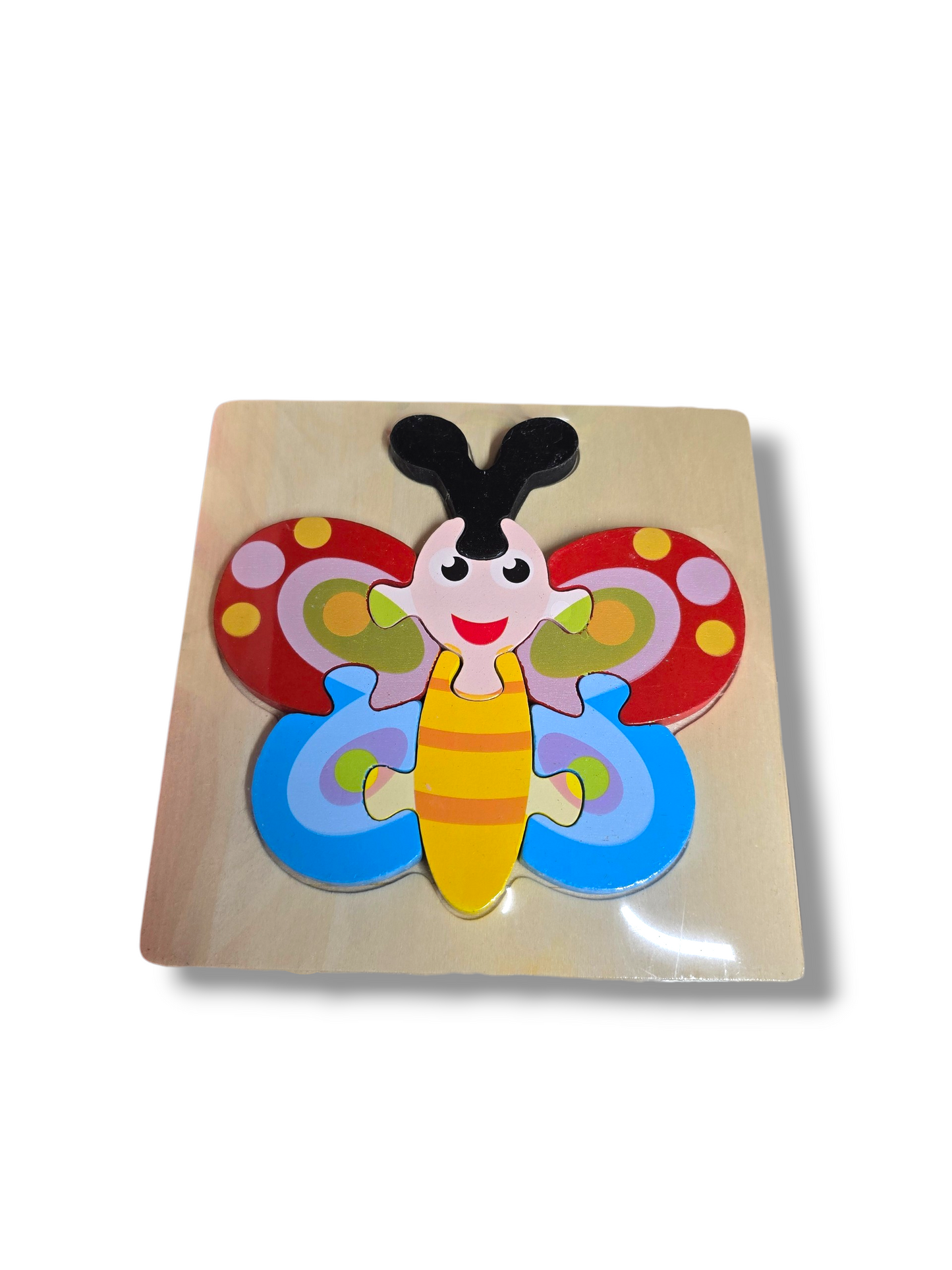 Krāsaina taureņu puzle 6 gab, 2D