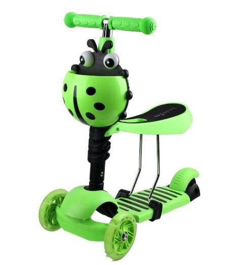 Skrejritenis 3 in 1 Scooter, zaļš