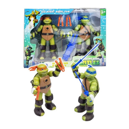 Bruņurupuči nindzjas - Leonardo un Mikelandželo figūras ar projektoru